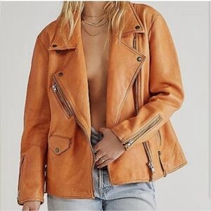 Free People We The Free  Jealousy Leather Moto Jacket